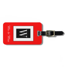 氏及び夫人" BLACK/WHITE/01の赤シックな荷物TAG_ "