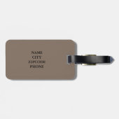 氏及び夫人" BROWN/BLACKシックな荷物TAG_MODERN " ラゲッジタグ (裏面横)