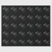 氏及びClassic Script Calligraphy Name夫人の結婚式 ラッピングペーパー (フラット)