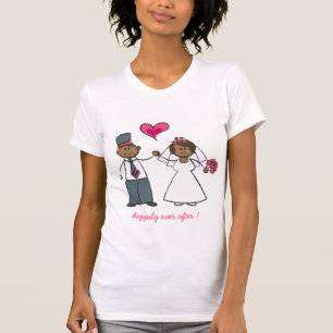 氏及びCute Cartoon Wedding Couple夫人愛Tシャツ Tシャツ