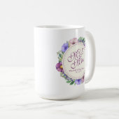氏及びElegant Floral Wedding Classic夫人のマグ コーヒーマグカップ (正面右)