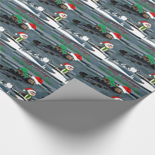 氏及びOtterlyクロース夫人のクリスマスのプレゼント ラッピングペーパー (角)