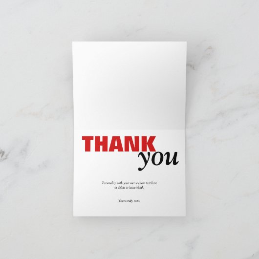 氏及びWatermelon Custom Thank夫人のメッセージカード サンキューカード (内部)