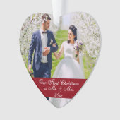 氏及びWedding 2夫人の写真として私達の初めてのクリスマス オーナメント (正面)