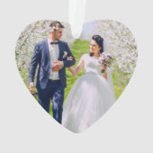 氏及びWedding 2夫人の写真として私達の初めてのクリスマス オーナメント (裏面)