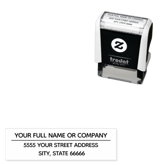 氏名の住所スタンプパーソナライズされたの例 セルフインキングスタンプ (インサイチュ)