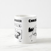 氏名を付した運転インストラクターの贈与 コーヒーマグカップ (中央)