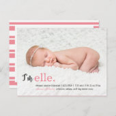 氏名モダン発表 案内ポストカード (正面/裏面)