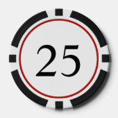 氏名モノグラム及び番号金額特別贈与 ポーカーチップ (正面)