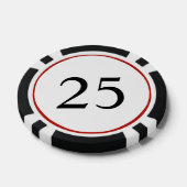 氏名モノグラム及び番号金額特別贈与 ポーカーチップ (シングル)