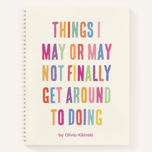 氏名又は名称カラフル文字 ノートブック (正面)