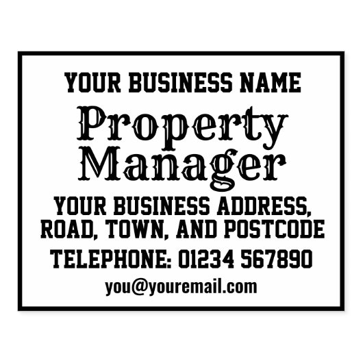 氏名又は名称及び住所並びに財産の管理者 ラバースタンプ (インプリント)