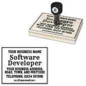 氏名、住所等を記載したソフトウェア開発者 ラバースタンプ (押印)