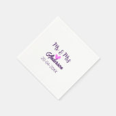 氏名+結婚記念日+年+ウエディングギフト スタンダードカクテルナプキン (角)