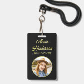 氏名/職業/個人写真 バッジ (正面（ネックストラップ付）)