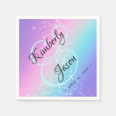 氏名、脚本レタリングスター《写真》ぼけ味結婚ズ スタンダードカクテルナプキン (正面)