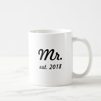 氏米国東部標準時刻2018のマグのたった今結婚しました コーヒーマグカップ