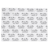 氏結婚とミセス・ネーム・コラパーソナライズされたージュの ラージペーパーバッグ (裏面)