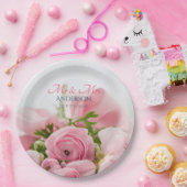 氏結婚とミセス、姓、写真の日付 ペーパープレート (パーティー)