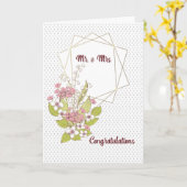 氏結婚の名刺そしてミセス カード (黄色い花)