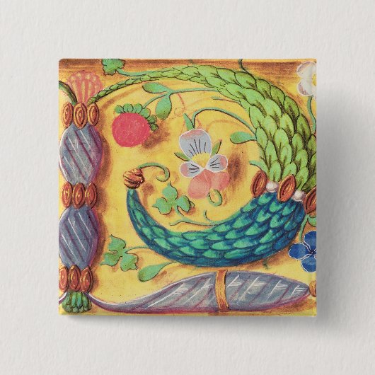 氏134はfloweと飾られた手紙"P」を照らしました 缶バッジ (正面)