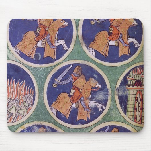 氏3516 fol.217v 5の騎士 マウスパッド (正面)