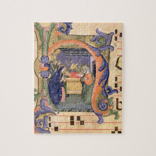 氏571 f.6r Historiatedのイニシャル「H」の描写 ジグソーパズル (縦)