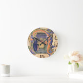 氏571 f.6r Historiatedのイニシャル「H」の描写 ラウンド壁時計 (ホーム)