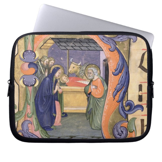 氏571 f.6r Historiatedのイニシャル「H」の描写 ラップトップスリーブ (正面)