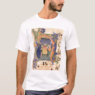 氏571 f.6r Historiatedのイニシャル「H」の描写 Tシャツ