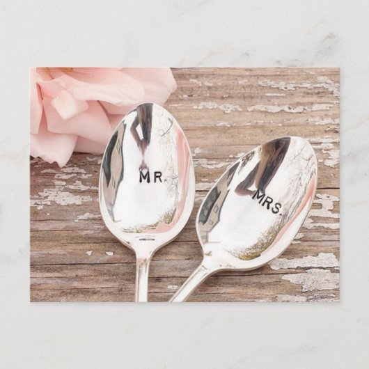 氏。 そしてWedding夫人のお祝いのデザイン ポストカード (正面)