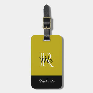 "氏"シックな荷物TAG_ 191 GOLD/BLACK/WHITE ラゲッジタグ