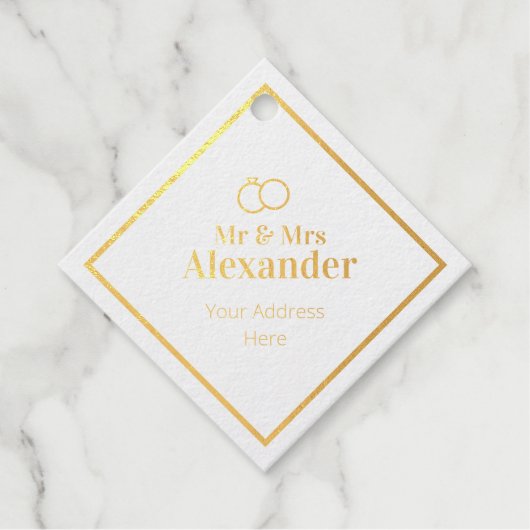 氏・ミセス名住所 フェイバータグ (正面)