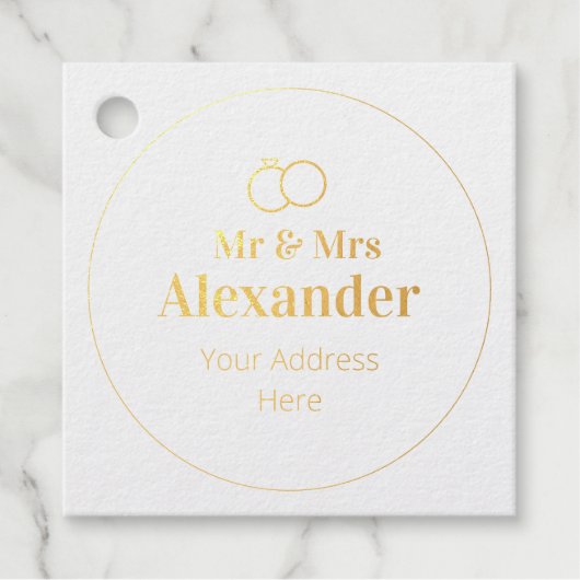 氏・ミセス名住所 フェイバータグ (正面)