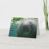 氏- 5x7マナティーの誕生日の最後の簡単な仕事 カード (正面)