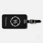 氏" BLACK/WHITE/GRAYシックなLUGGAGE/BAG TAG_ " ラゲッジタグ (正面横)
