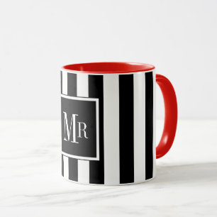 氏" BLACK/WHITE/REDシックなコーヒーMUG_ " マグカップ