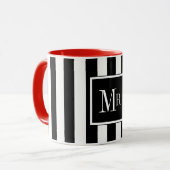 氏" BLACK/WHITE/REDシックなコーヒーMUG_ " マグカップ (正面左)