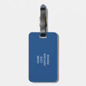氏" BLUE/BLACKシックなLUGGAGE/BAG TAG_MODERN " ラゲッジタグ (裏面縦)