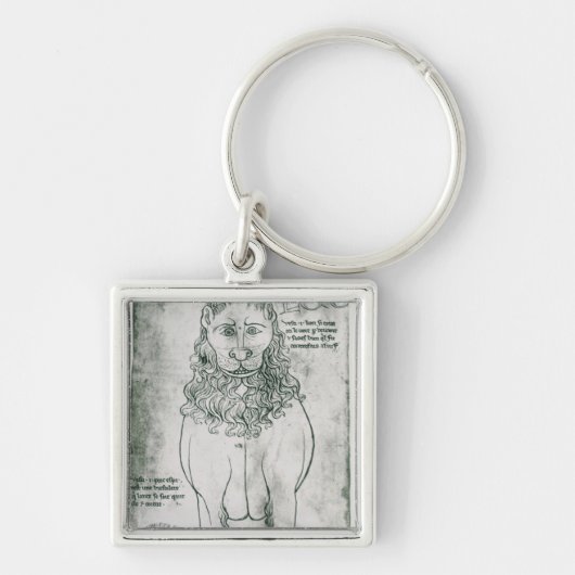 氏Fr 19093 fol.24vのライオンおよびヤマアラシ キーホルダー (正面)