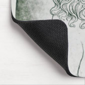 氏Fr 19093 fol.24vのライオンおよびヤマアラシ マウスパッド (コーナー)