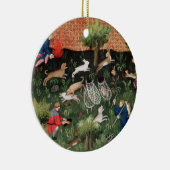 氏Fr 616のLivre deからのfol.92狩りのノウサギ、 セラミックオーナメント (右)