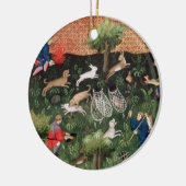 氏Fr 616のLivre deからのfol.92狩りのノウサギ、 セラミックオーナメント (左)