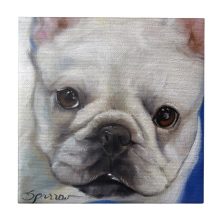 "氏French"のフレンチ・ブルドッグのfrenchieの芸術の絵画 タイル