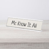 氏Know It All デスクネームプレート (正面)