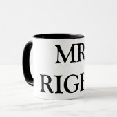 氏RIGHTの陶磁器のマグ マグカップ (正面左)