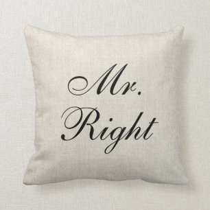 氏Right Fauxの麻疹のバーラップの結婚式の枕 クッション