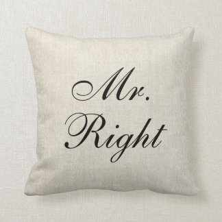 氏Right Fauxの麻疹のバーラップの結婚式の枕 クッション