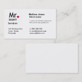 氏Right Matchmakerのデートすることのサービス業カード 名刺 (正面/裏面)