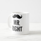 氏Right Mustache Mug コーヒーマグカップ (正面左)